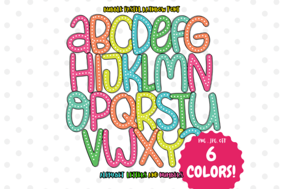 Bring Playful Energy to Your Designs with Bubble Pastel Rainbow