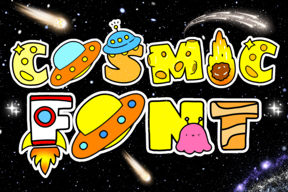 Cosmic: A Fun, Space-Themed Decorative Font for Creative Projects