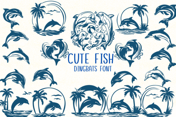 Cute Fish: A Creative Dingbats Font for Aquatic Charm