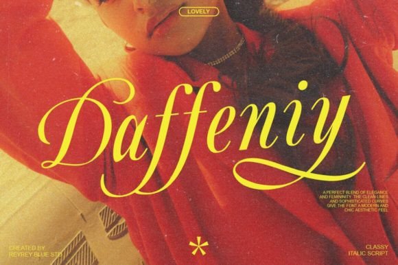 Daffeniy: An Italic Calligraphy Font with Elegant Flow