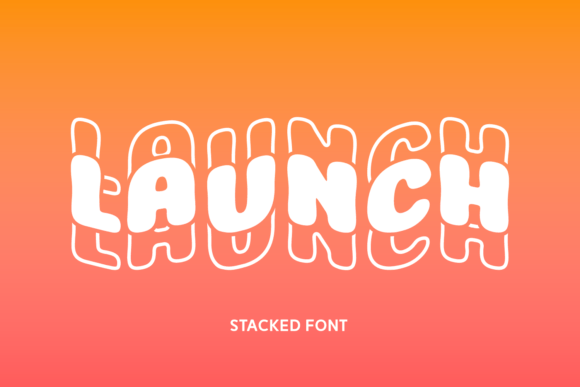 Launch Font: The Stacked Wavy Typeface for Bold Projects