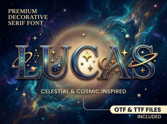 Lucas: A Celestial Display Serif for Cosmic Branding