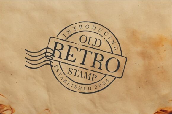Old Retro Stamp: Handcrafted Font for Vintage Design